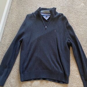 Tommy Hilfiger gray Zip-Up Sweater